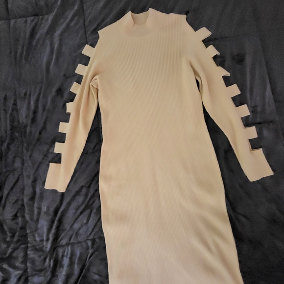 Fashion 2 Figure: Mustard SEXY Bodycon Long Sleeve Dress: New Never Worn - Picture 2 of 9